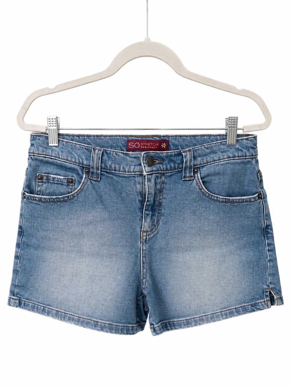 SO Light Blue Stretch Denim Shorts